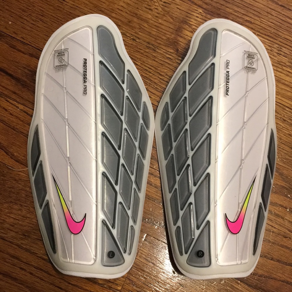 Soccer shin guards. No sleeves.